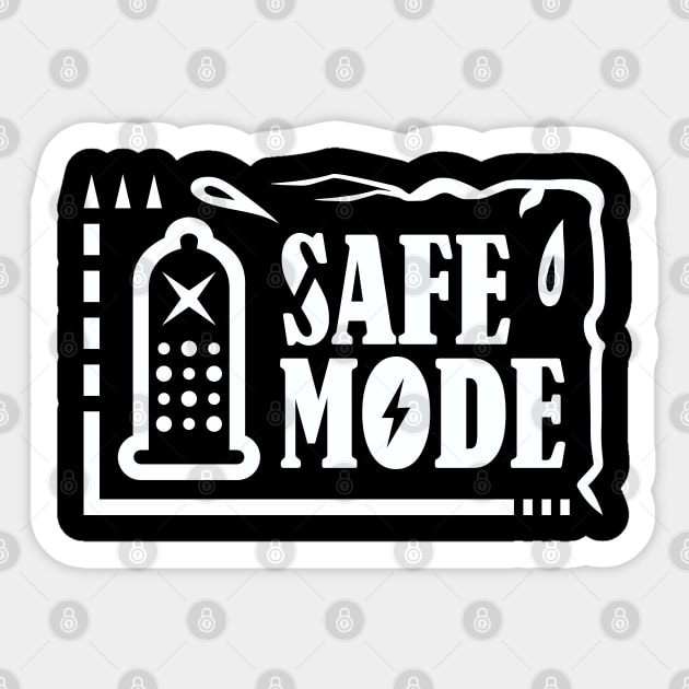 Safe Mode (White) Sticker by PEARSTOCK